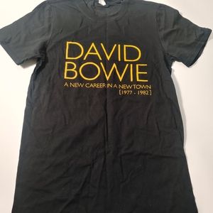 David Bowie A New Career in a New Town Black T-Shirt